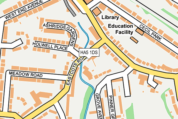 HA5 1DS map - OS OpenMap – Local (Ordnance Survey)