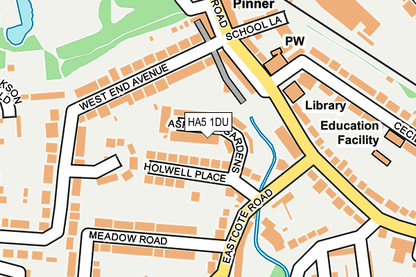 HA5 1DU map - OS OpenMap – Local (Ordnance Survey)