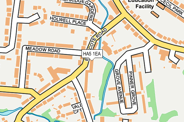 HA5 1EA map - OS OpenMap – Local (Ordnance Survey)