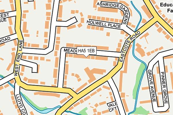HA5 1EB map - OS OpenMap – Local (Ordnance Survey)