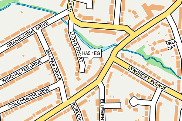 HA5 1EG map - OS OpenMap – Local (Ordnance Survey)