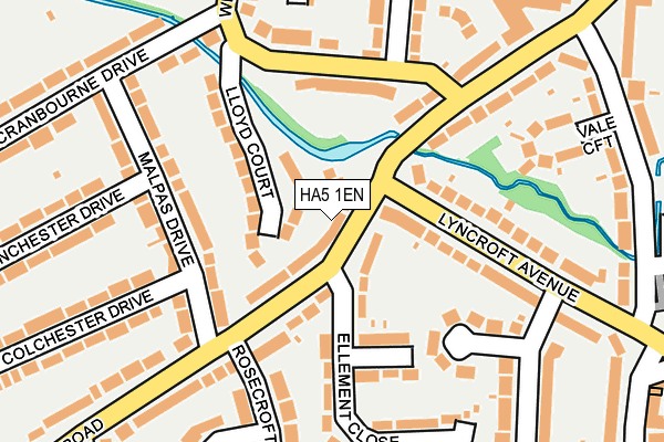 HA5 1EN map - OS OpenMap – Local (Ordnance Survey)