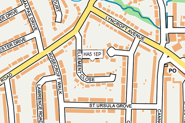 HA5 1EP map - OS OpenMap – Local (Ordnance Survey)