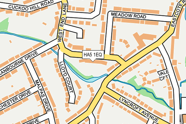 HA5 1EQ map - OS OpenMap – Local (Ordnance Survey)