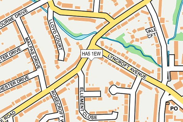 HA5 1EW map - OS OpenMap – Local (Ordnance Survey)