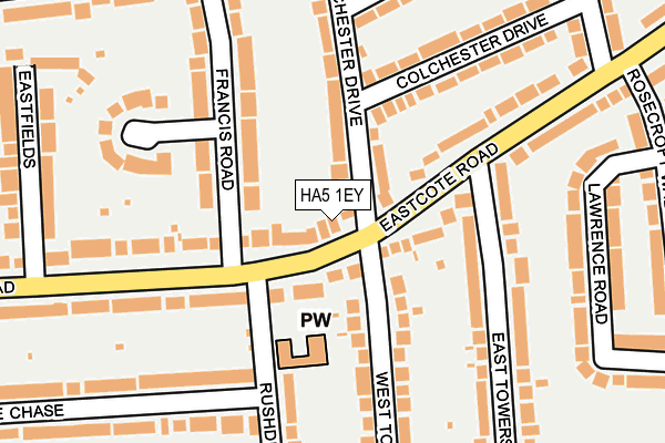 HA5 1EY map - OS OpenMap – Local (Ordnance Survey)