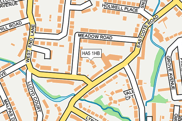 HA5 1HB map - OS OpenMap – Local (Ordnance Survey)