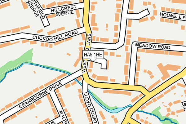 HA5 1HE map - OS OpenMap – Local (Ordnance Survey)
