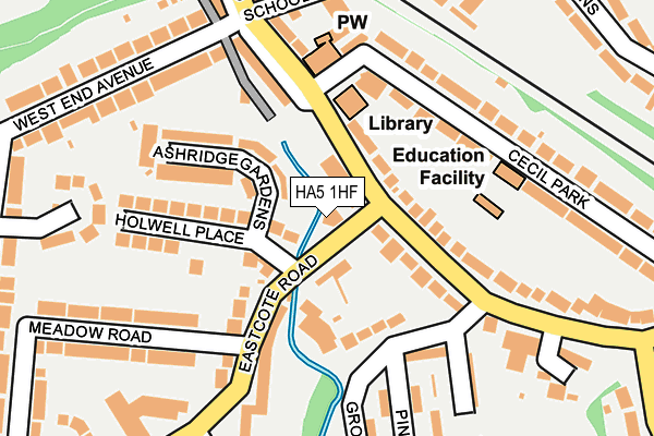 HA5 1HF map - OS OpenMap – Local (Ordnance Survey)