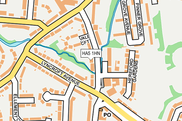 HA5 1HN map - OS OpenMap – Local (Ordnance Survey)