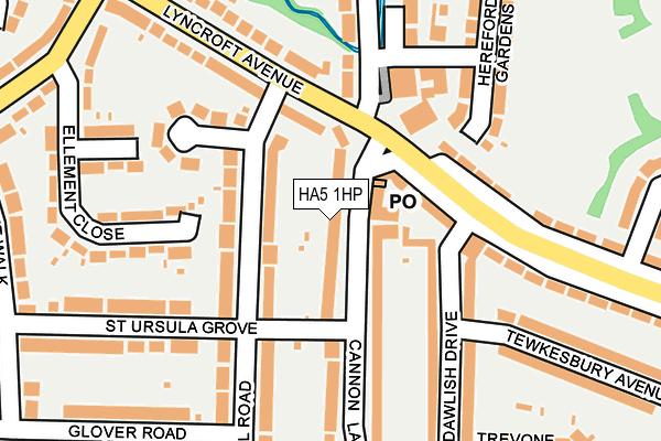 HA5 1HP map - OS OpenMap – Local (Ordnance Survey)
