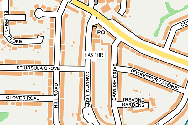 HA5 1HR map - OS OpenMap – Local (Ordnance Survey)