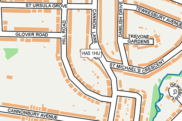 HA5 1HU map - OS OpenMap – Local (Ordnance Survey)