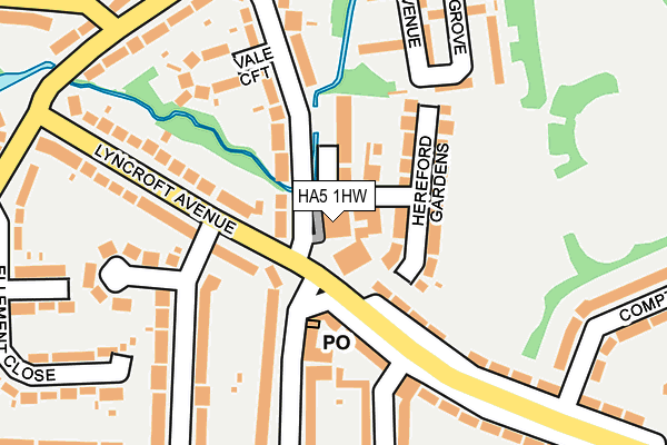 HA5 1HW map - OS OpenMap – Local (Ordnance Survey)