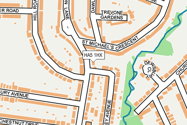 HA5 1HX map - OS OpenMap – Local (Ordnance Survey)