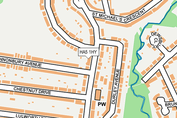 HA5 1HY map - OS OpenMap – Local (Ordnance Survey)
