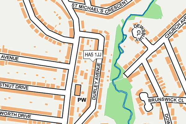 HA5 1JJ map - OS OpenMap – Local (Ordnance Survey)
