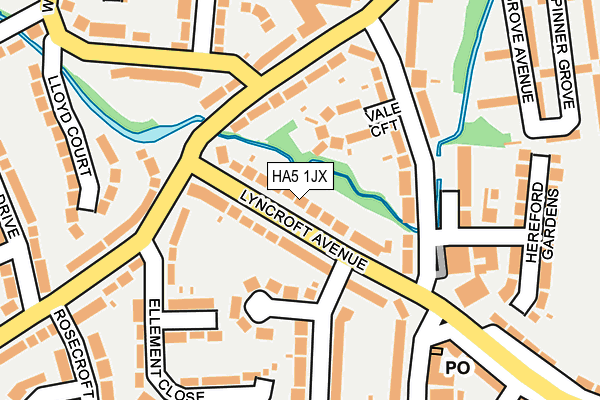 HA5 1JX map - OS OpenMap – Local (Ordnance Survey)