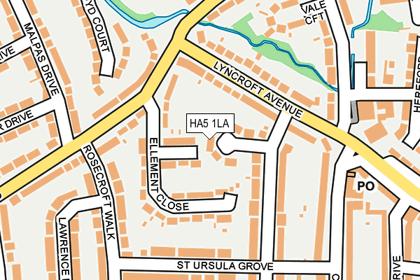 HA5 1LA map - OS OpenMap – Local (Ordnance Survey)
