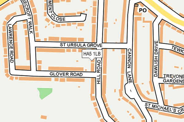 HA5 1LB map - OS OpenMap – Local (Ordnance Survey)