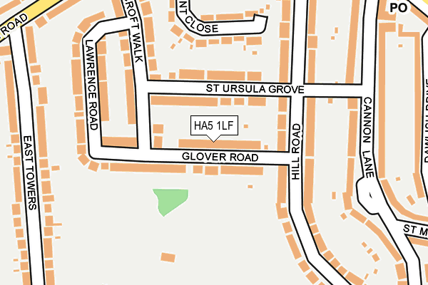 HA5 1LF map - OS OpenMap – Local (Ordnance Survey)