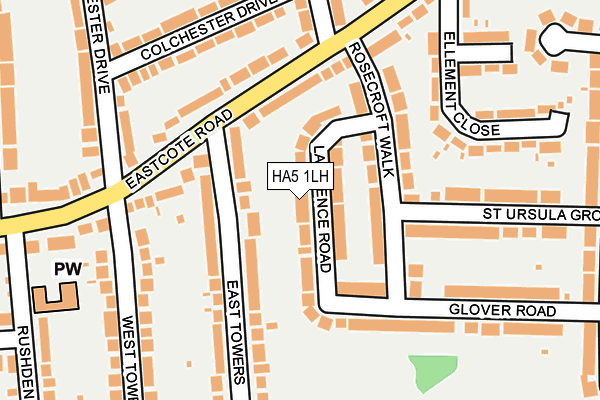 HA5 1LH map - OS OpenMap – Local (Ordnance Survey)