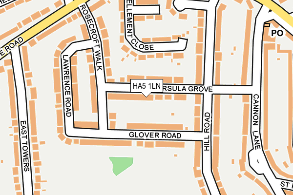 HA5 1LN map - OS OpenMap – Local (Ordnance Survey)