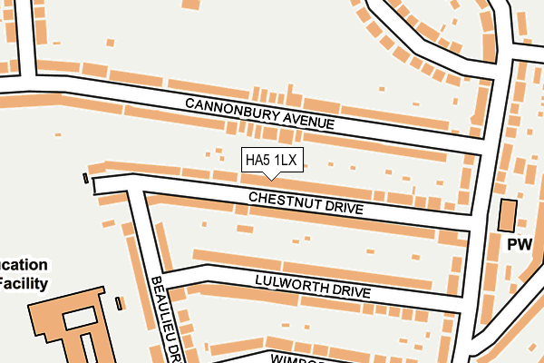 HA5 1LX map - OS OpenMap – Local (Ordnance Survey)