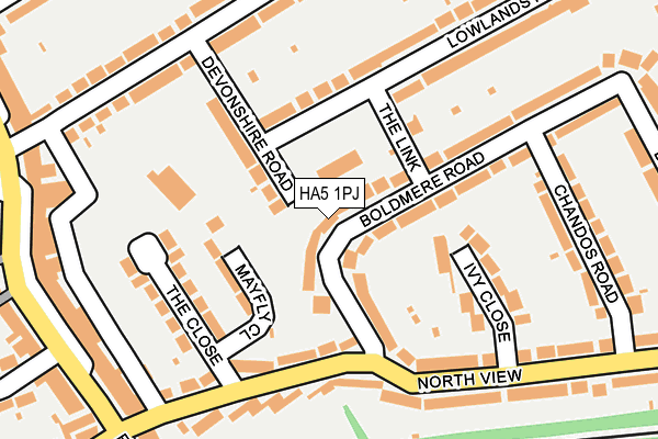 HA5 1PJ map - OS OpenMap – Local (Ordnance Survey)