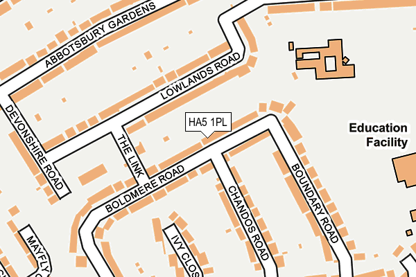HA5 1PL map - OS OpenMap – Local (Ordnance Survey)