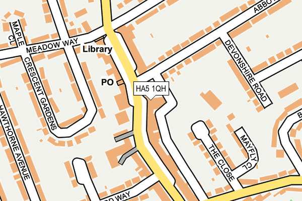 HA5 1QH map - OS OpenMap – Local (Ordnance Survey)
