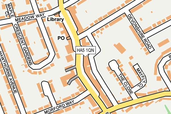 HA5 1QN map - OS OpenMap – Local (Ordnance Survey)