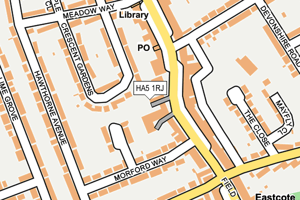 HA5 1RJ map - OS OpenMap – Local (Ordnance Survey)