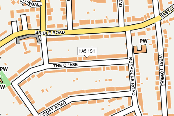 HA5 1SH map - OS OpenMap – Local (Ordnance Survey)