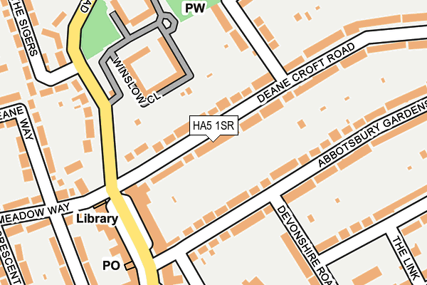 HA5 1SR map - OS OpenMap – Local (Ordnance Survey)