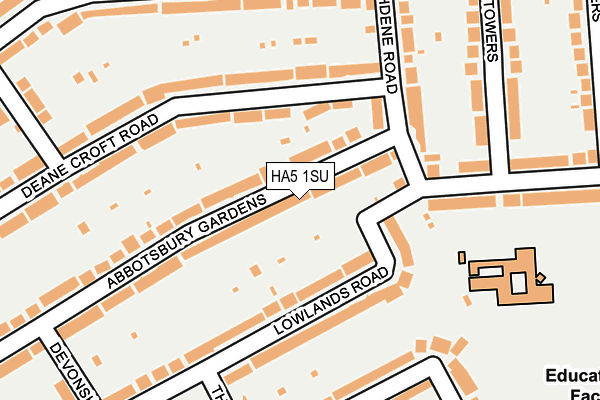 HA5 1SU map - OS OpenMap – Local (Ordnance Survey)