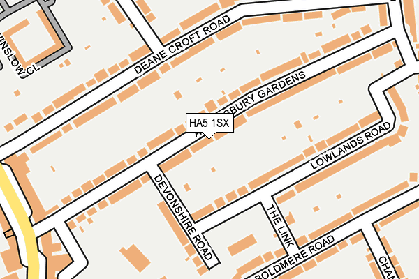 HA5 1SX map - OS OpenMap – Local (Ordnance Survey)