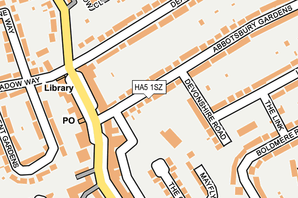 HA5 1SZ map - OS OpenMap – Local (Ordnance Survey)