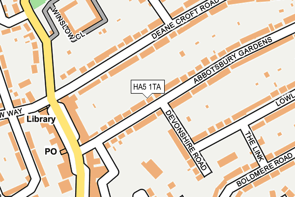 HA5 1TA map - OS OpenMap – Local (Ordnance Survey)