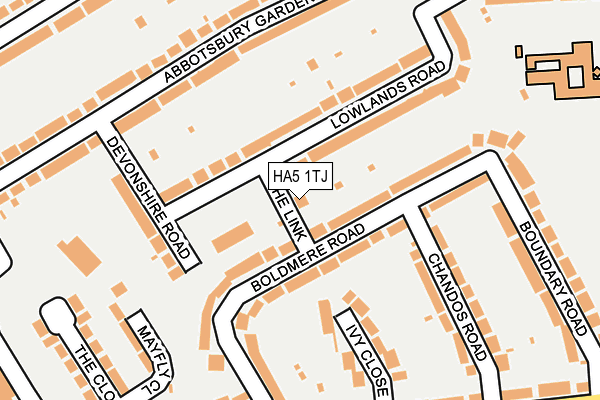 HA5 1TJ map - OS OpenMap – Local (Ordnance Survey)