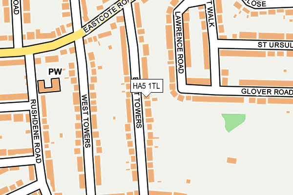 HA5 1TL map - OS OpenMap – Local (Ordnance Survey)