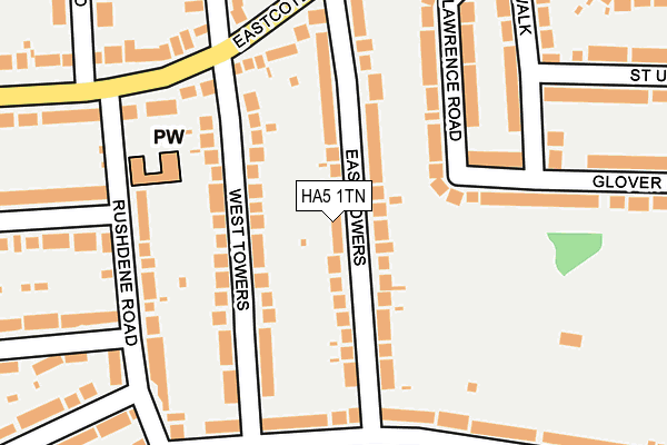 HA5 1TN map - OS OpenMap – Local (Ordnance Survey)