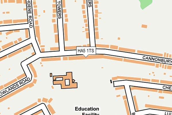 HA5 1TS map - OS OpenMap – Local (Ordnance Survey)