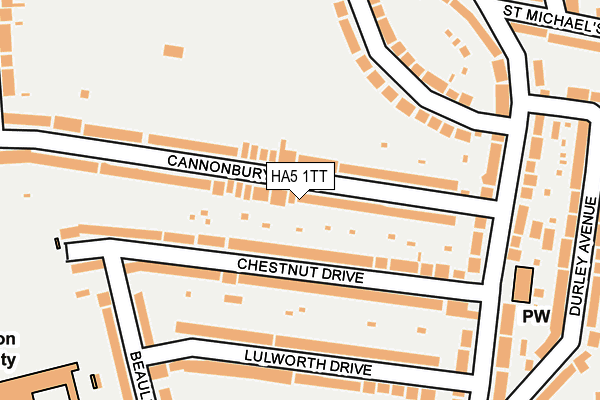 HA5 1TT map - OS OpenMap – Local (Ordnance Survey)