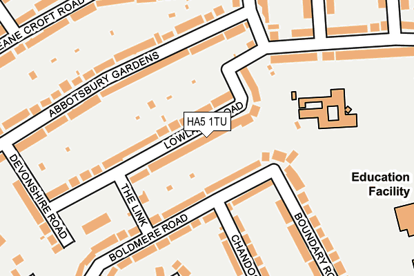 HA5 1TU map - OS OpenMap – Local (Ordnance Survey)