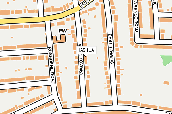 HA5 1UA map - OS OpenMap – Local (Ordnance Survey)