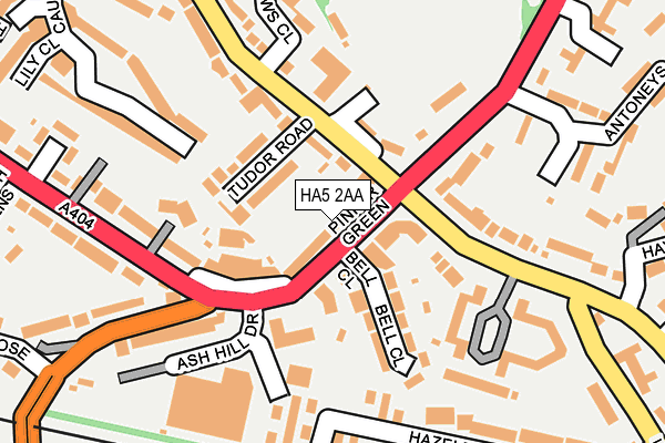 HA5 2AA map - OS OpenMap – Local (Ordnance Survey)