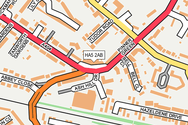 HA5 2AB map - OS OpenMap – Local (Ordnance Survey)