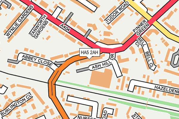 HA5 2AH map - OS OpenMap – Local (Ordnance Survey)