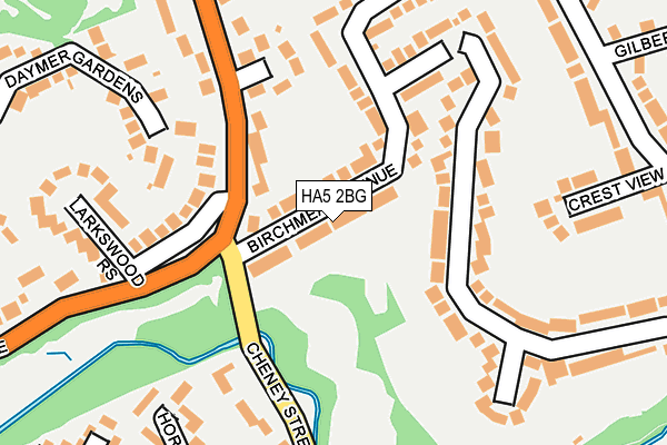 HA5 2BG map - OS OpenMap – Local (Ordnance Survey)